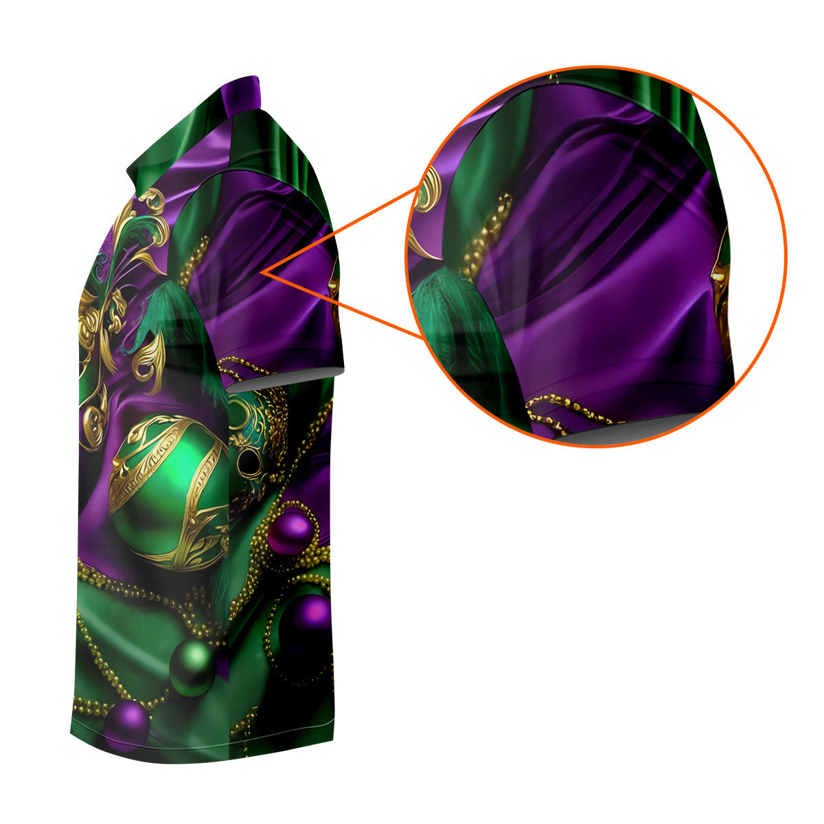 Mardi Gras Face Mask Purple Green Gold Polo ShirtFor Men, Golf Shirts For Men, Polo For Men