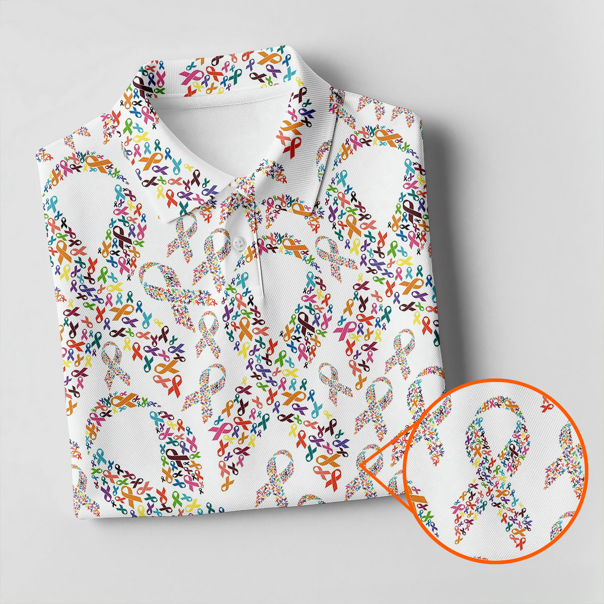 Cancer Awareness Men's Golf Shirt, Cancer Survivor Shirt, Golf Polo Shirt Golf Gift For Men