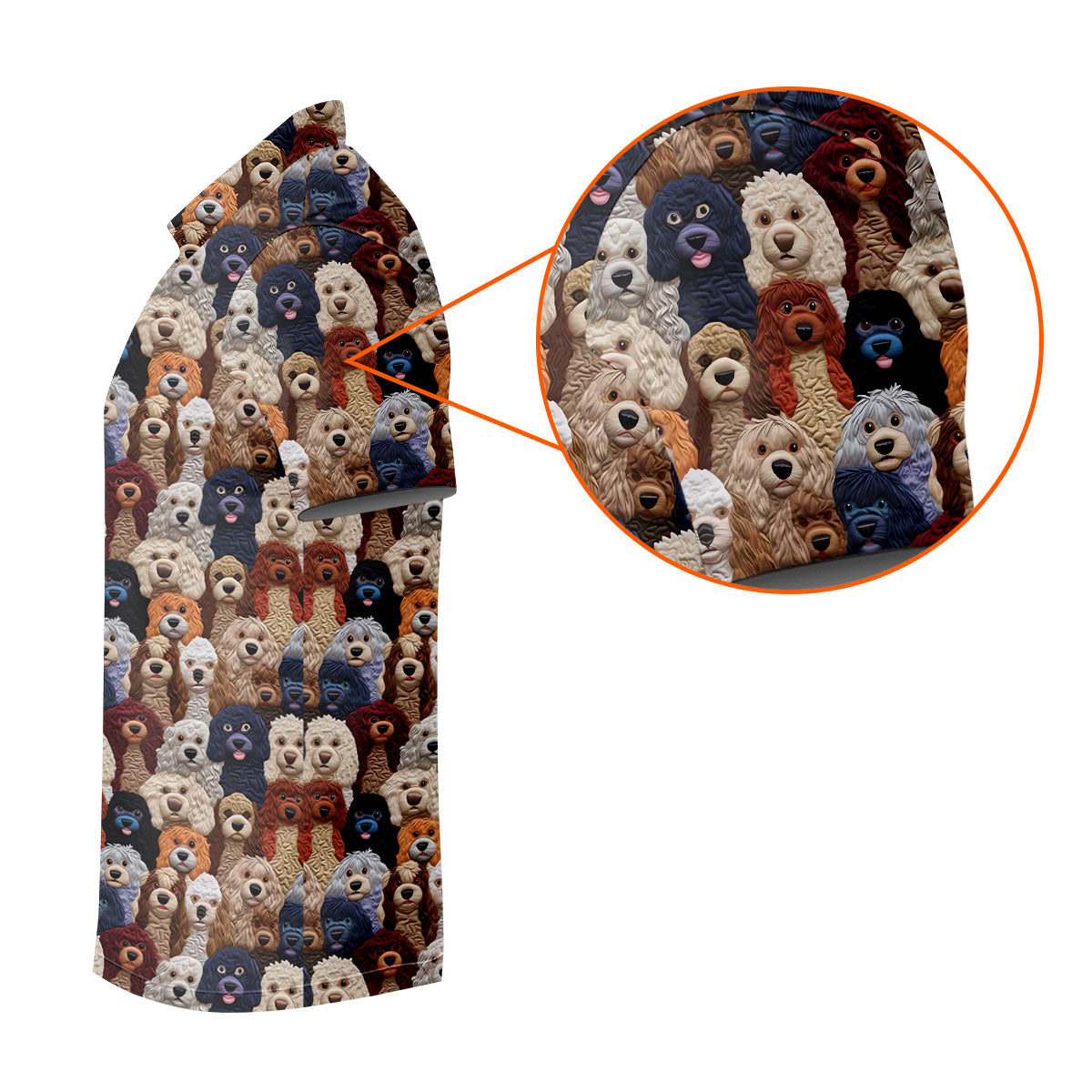 Cartoon Poodle Dog Men's Golf Polo Shirtfts For Dog Lovers, Polo ShirtFor Men
