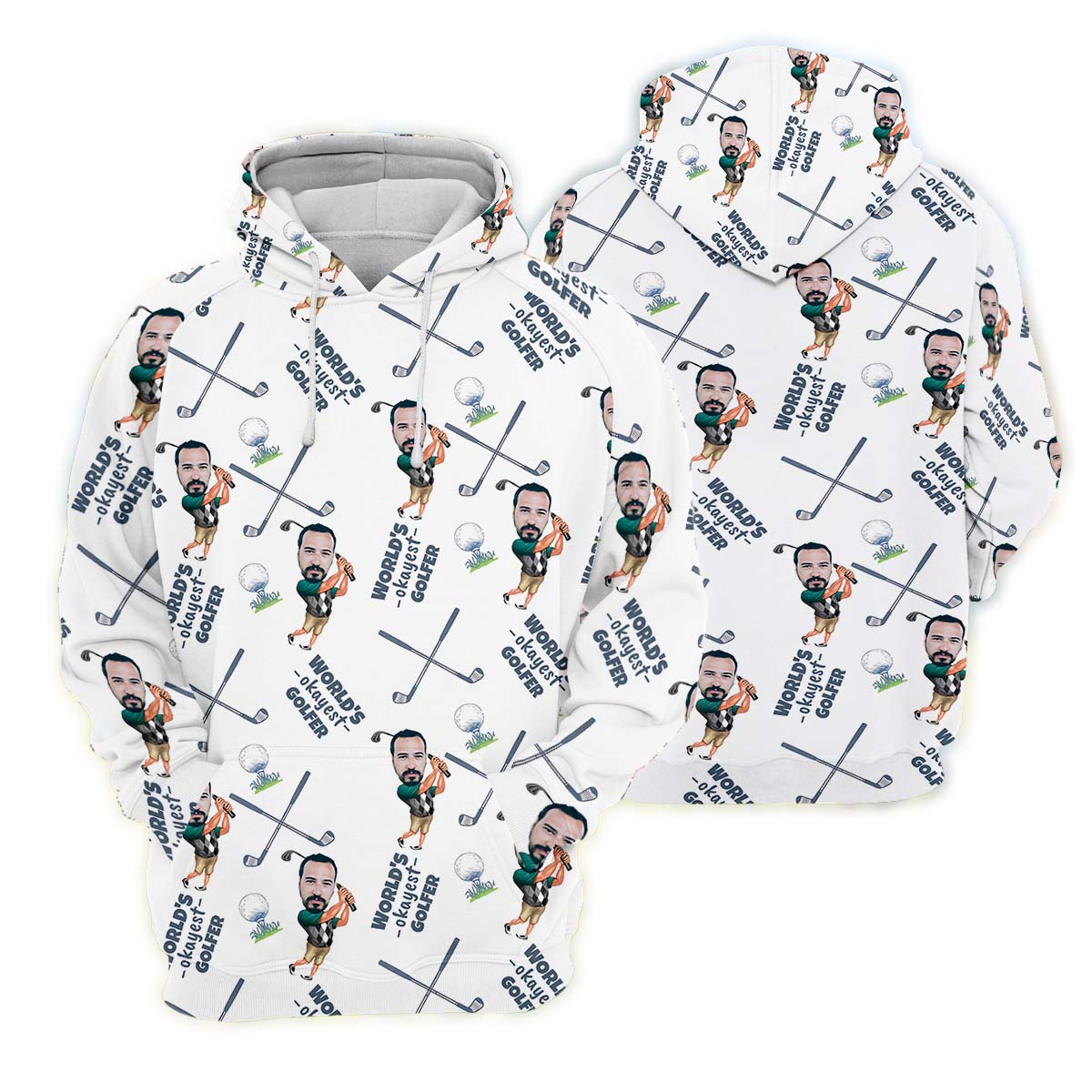 World's Okayest Golfer Golf Shirt For Men, Custom Golf Shirt, Gift For Golfers