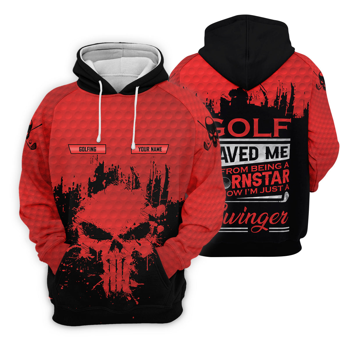 Golf Saved Me From Being A Porn Star Now I'm Just A Swinger Custom Funny Golf Polo ShirtDad Golf Gift