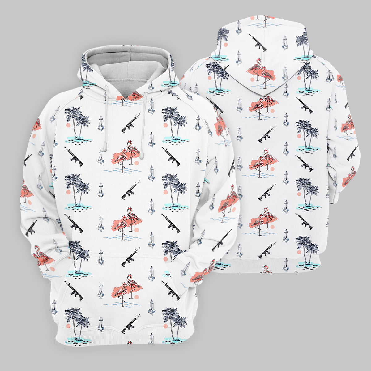 Flamingo Golf Polo ShirtMens Golf Gift, Funny Golf Shirt, Tropical Shirt