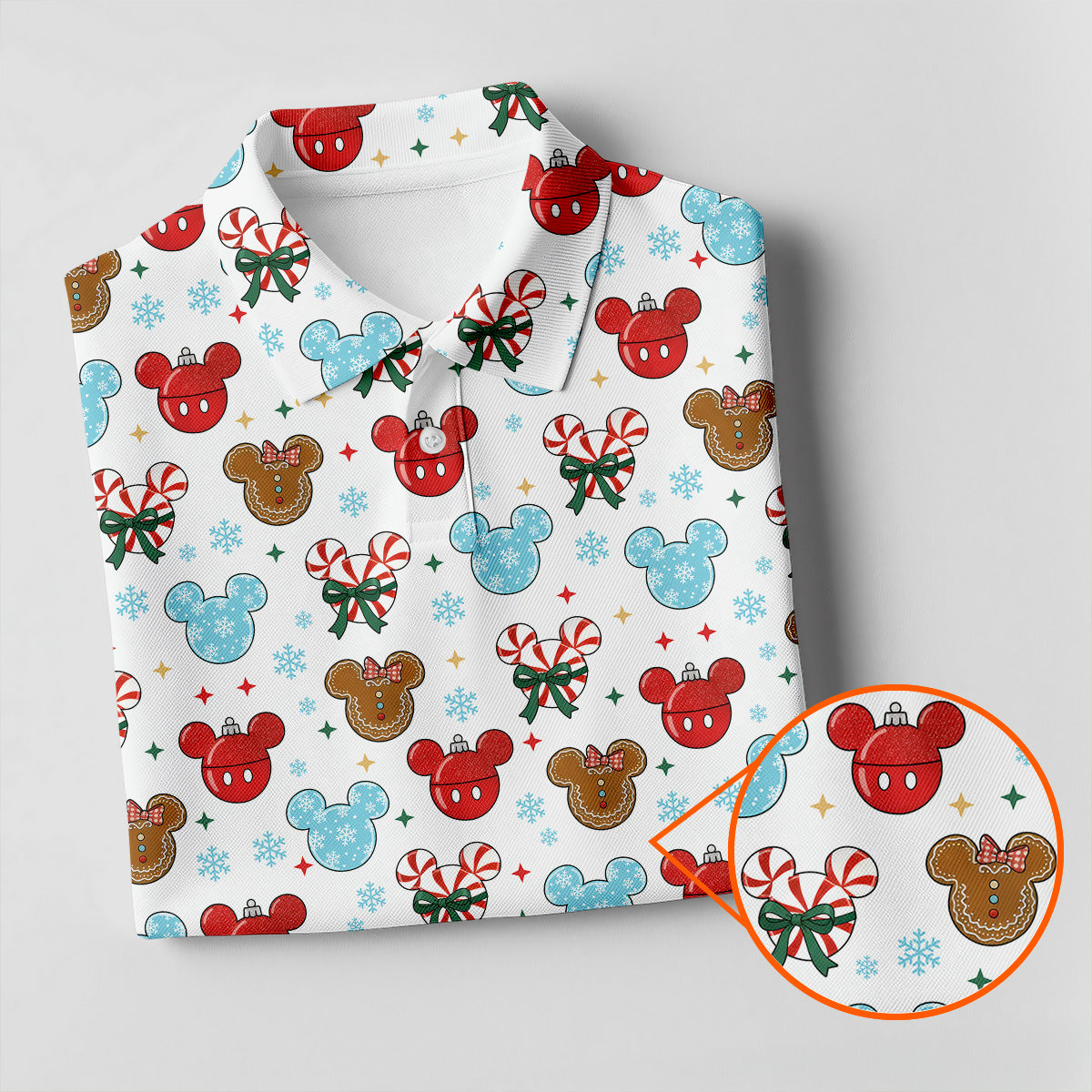 Funny Gingerbread Christmas Candy Cane Cute Women's Golf Clothes, Ladies Golf Shirts, Christmas Golf Shirt