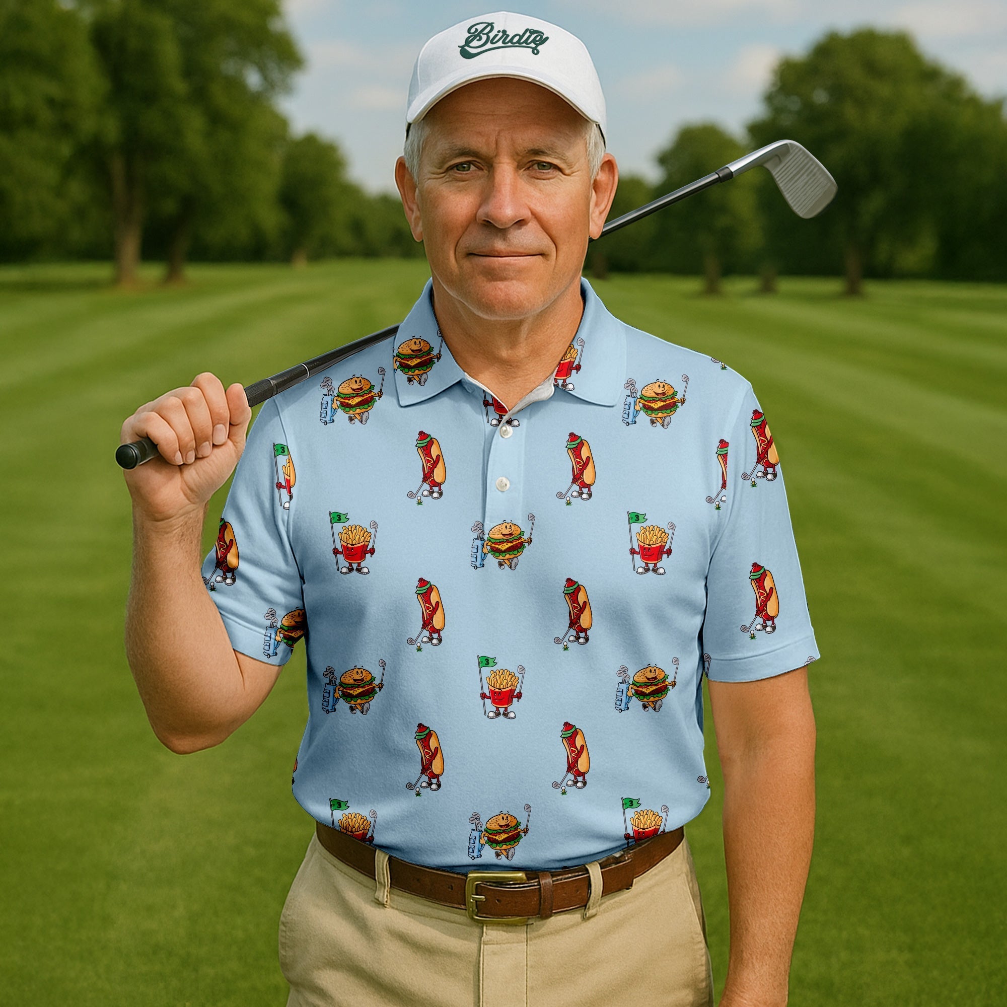 Custom Hot Dog Relish Funny Golf Polo ShirtGolfing Apparel, Golf Gifts For Men
