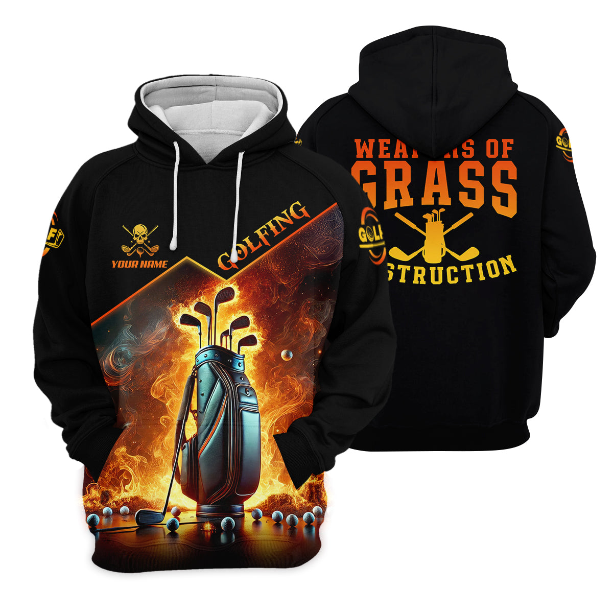 Weapons Of Grass Destruction Custom Men's Golf Polo Shirtad Golf Gift