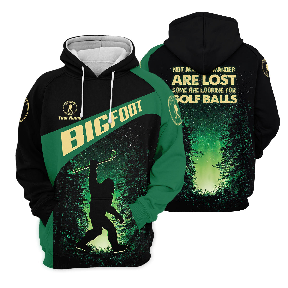 Bigfoot Custom Mens Golf Polo Shirtf Gifts For Dad