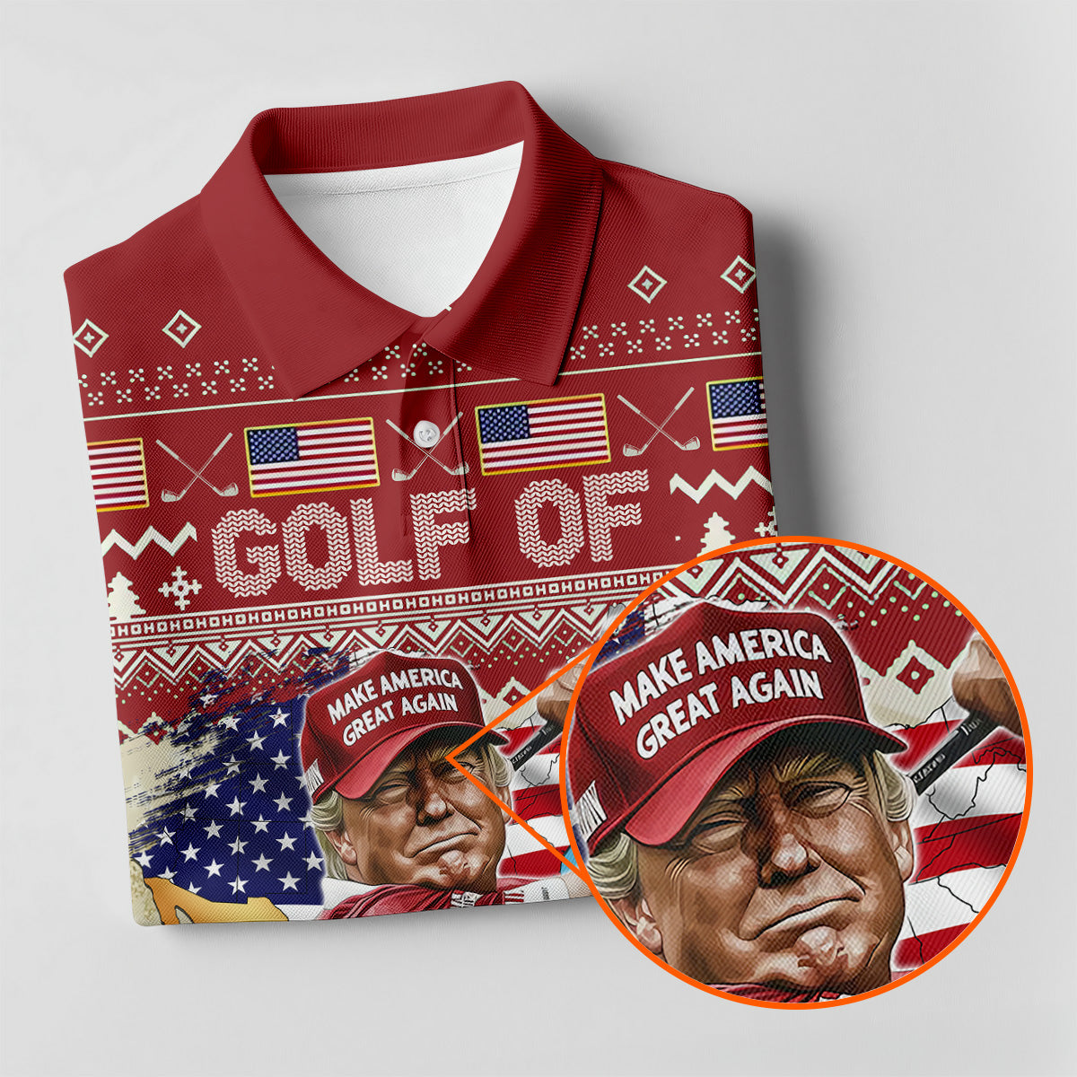 Trump Golf Of America Christmas Golf Shirt Ladies Pink Golf Shirt, Womens Golf Polo Shirt Womens Golf Tops