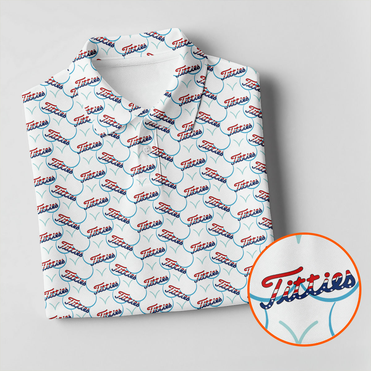 Funny Adult 250th Anniversary Red White Blue Women's Golf Tops, 4th Of July Ladies Golf Shirts