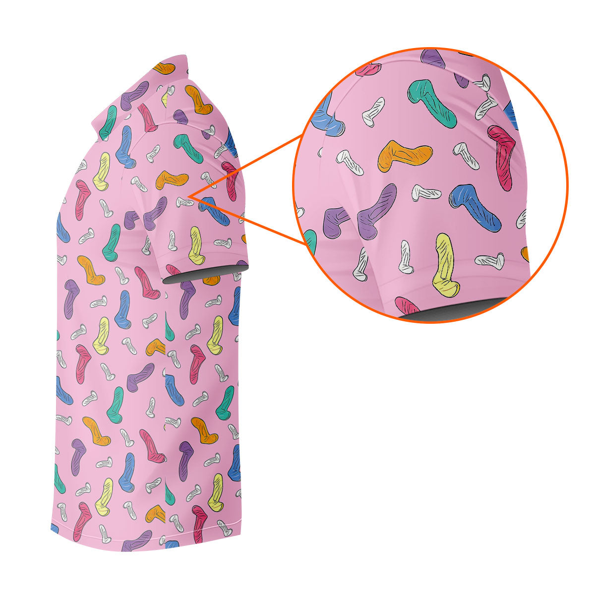 Funny Adult Novelty Pink Pattern Golf Shirt, Ladies Golf Tops, Women’s Golf Apparel