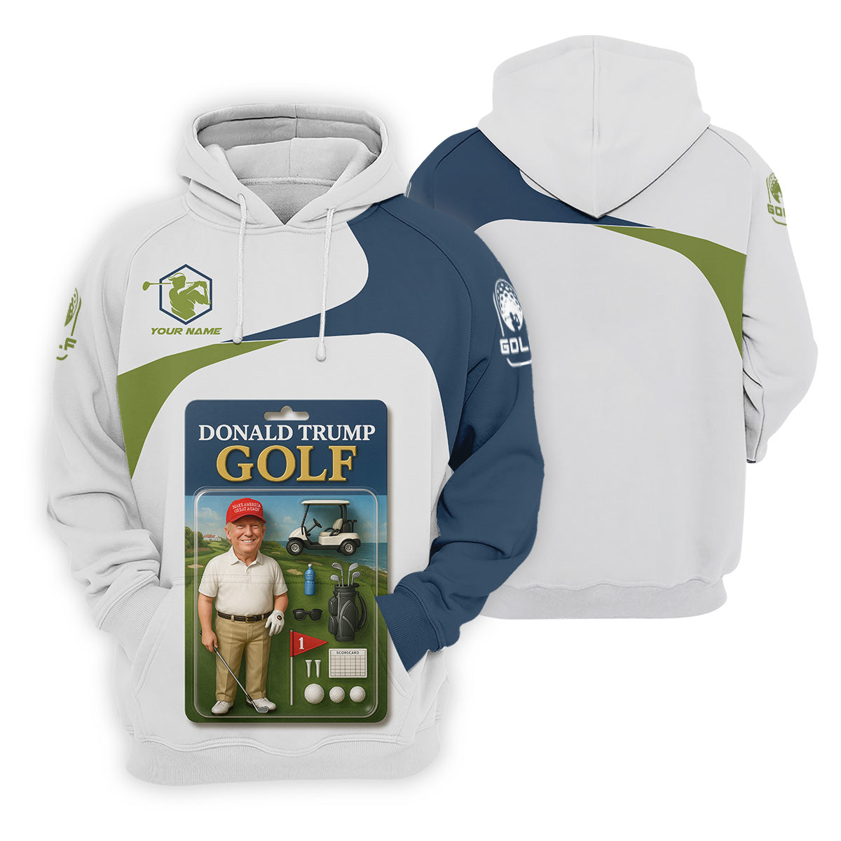 Trump Golfing Custom Men's Golf Polo ShirtGolfing Apparel, Gift For Golfers