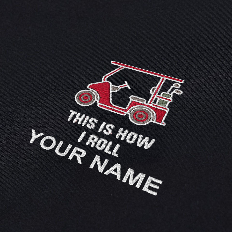 This Is How I Roll Custom Embroidered Golf Polo ShirtDad Golf Gift