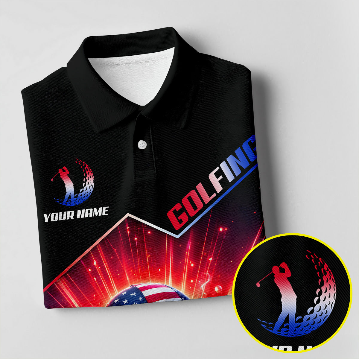 I Was One Under Today Patriotic Fun Women's Golf Shirts, US 250th Anniversary Golf Shirt, 4th Of July Golf Shirt