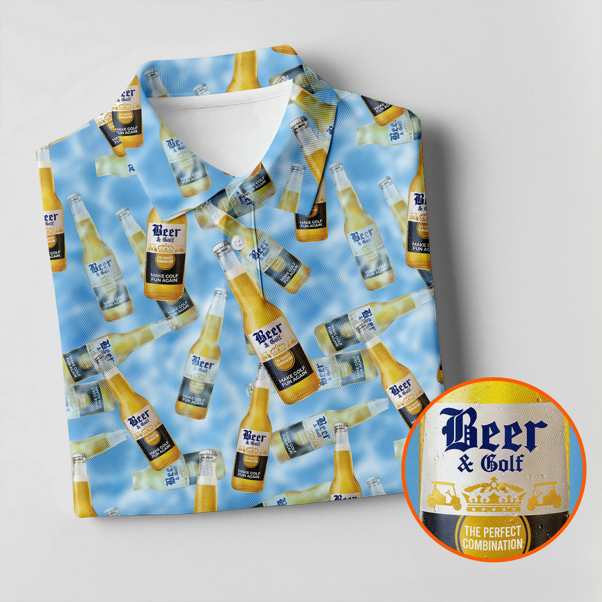 Beer And Golf The Perfect Combination Fun Women's Golf Shirts, Women's Golf Tops, Ladies Golf Shirts