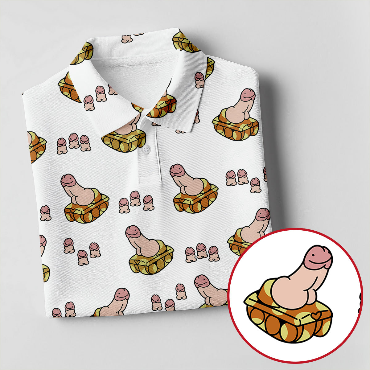 White Funny Adult Novelty Tank Pattern Golf Shirt, Women's Golf Tops, Performance Golf Shirt