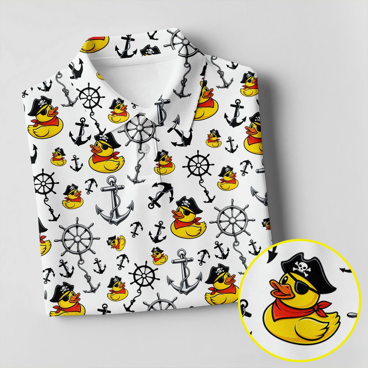 Pirate Rubber Ducks Funny Golf Shirt, Cute Golf Outfit, Golf Tops For Men, Golf Shirts For Men