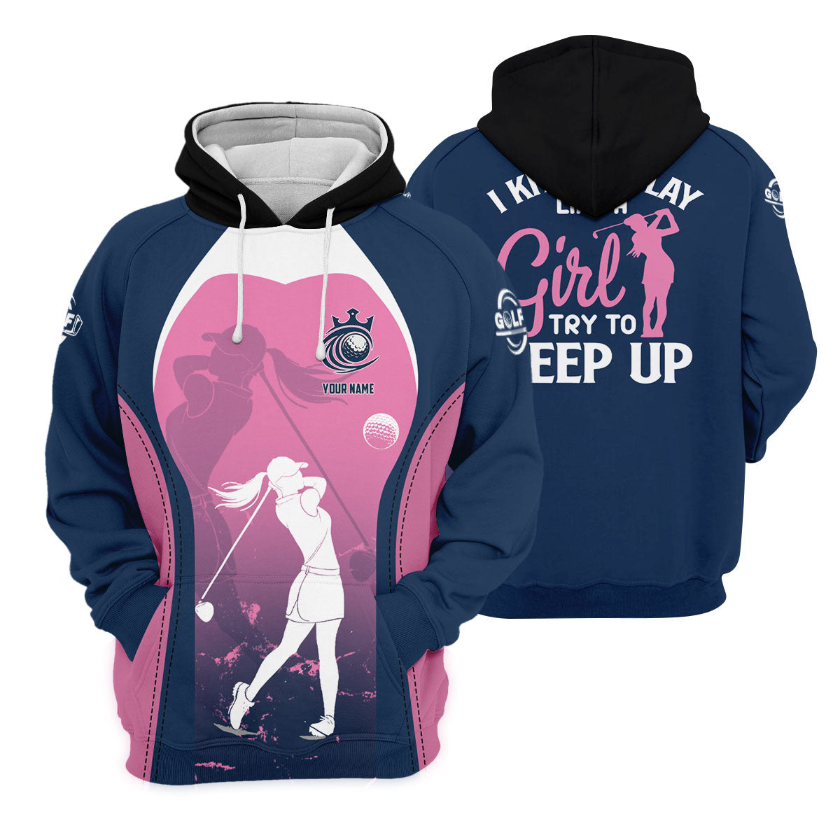 I Know I Play Like A Girl Try To Keep Up Golf Shirt, Funny Womens Golf Polo ShirtWomen's Golf Shirts