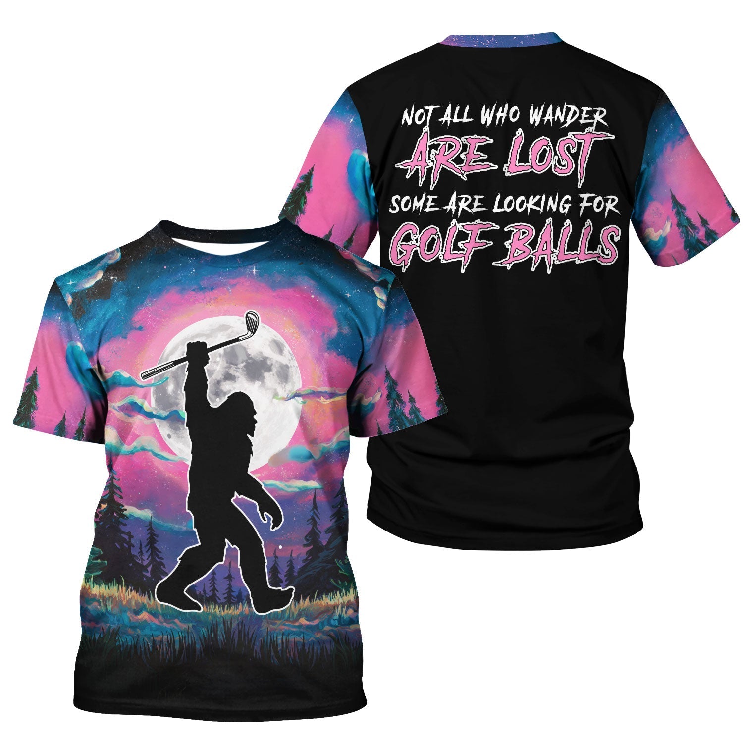 Lost In The Woods Men's Golf Polo ShirtGolfing Apparel, Mens Golf Gift, Funny Golf Shirt