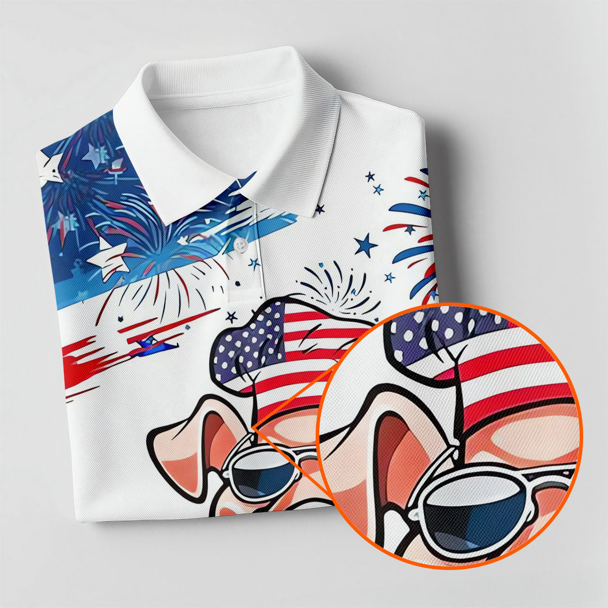 Patriotic American Flag Funny BBQ 250th Anniversary Polo Shirt Men, Golf Shirts For Men