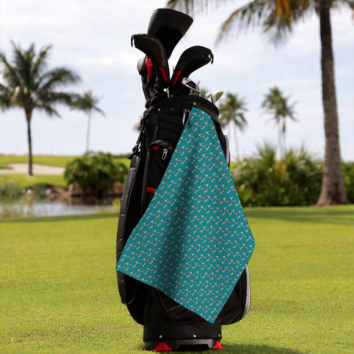 English Springer Spaniel Golf Towels, Funny Pattern Golf Towel For Dog Lovers, Golf Gift For Golfer