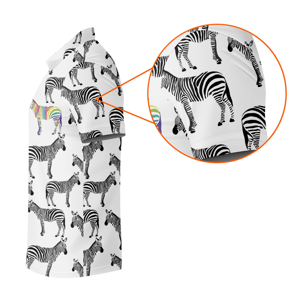 Rainbow Zebra Be Yourself Pride Month Support Golf Tops For Men, LGBT Community Polo Shirt Men