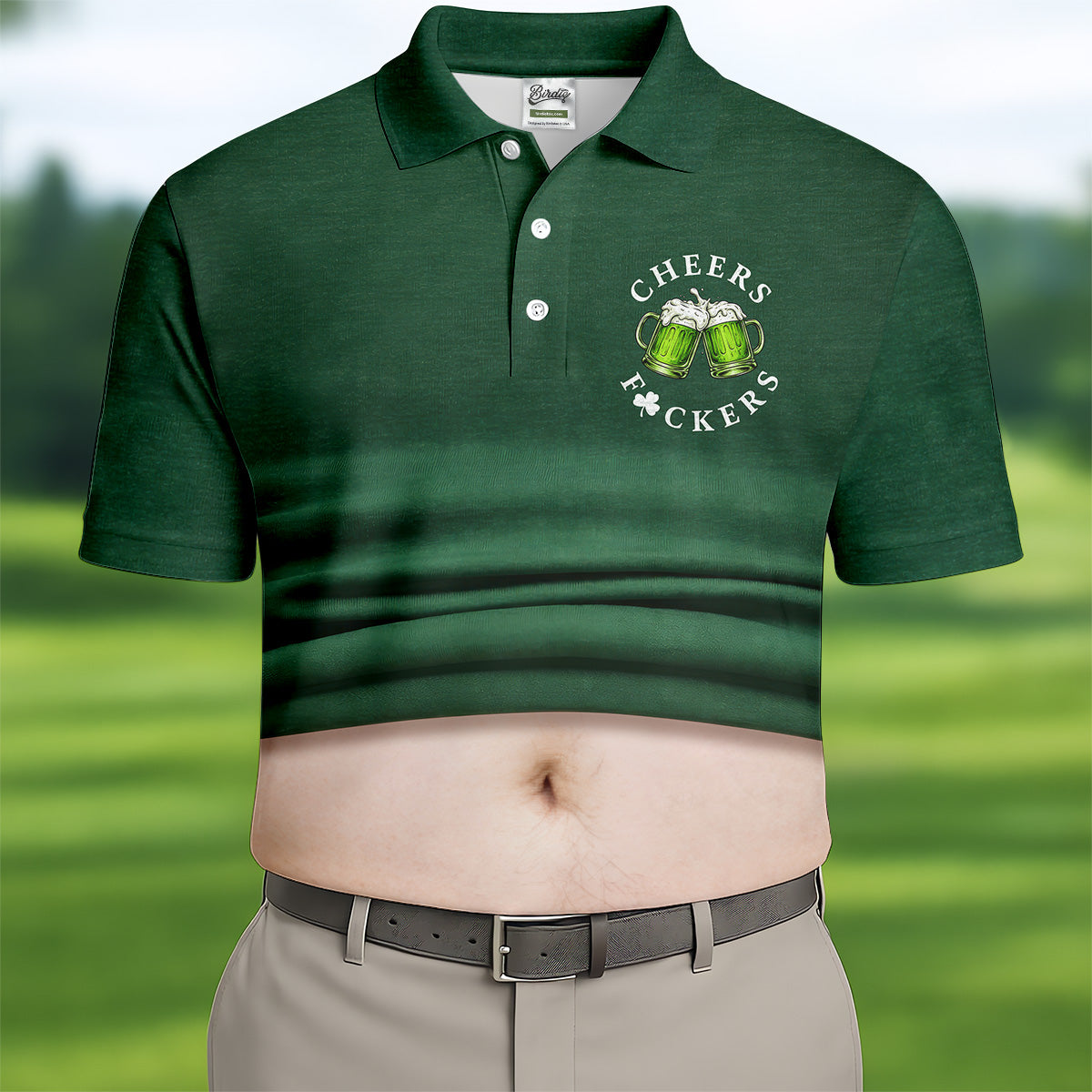 St Patrick's Day Cheers Men's Funny Golf Shirts, Polo Shirt Men, Golf Shirts For Men
