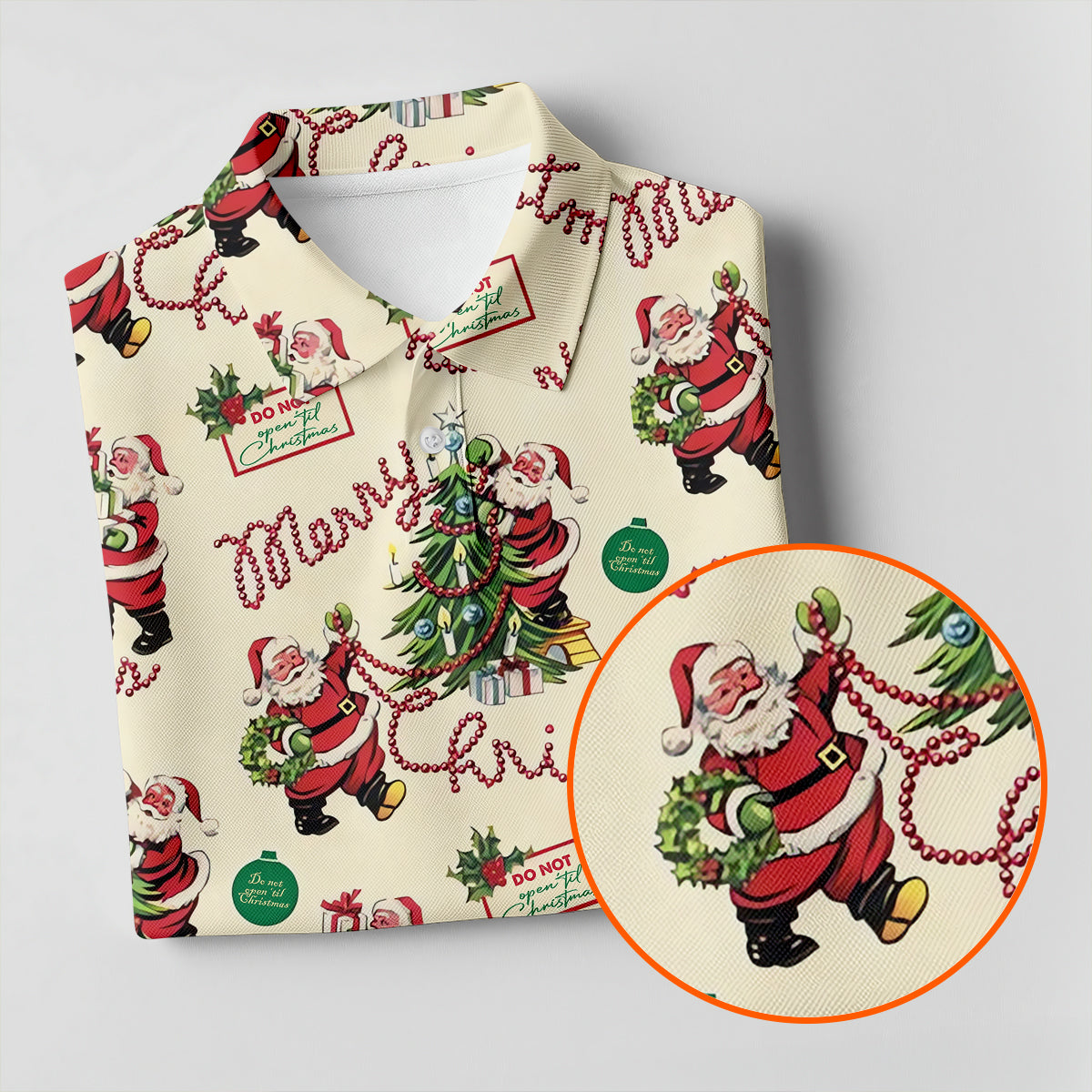Merry Christmas Santa Womens Christmas Golf Shirt, Women Golf Top, Ladies Sleeveless Tops, Women's Golf Shirts