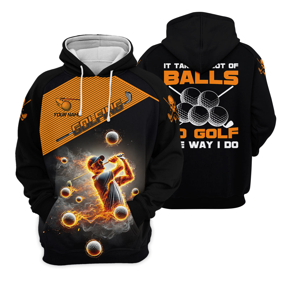 It Takes A Lot Of Balls To Golf The Way I Do Custom Men's Golf Polo Shirtad Golf Gift