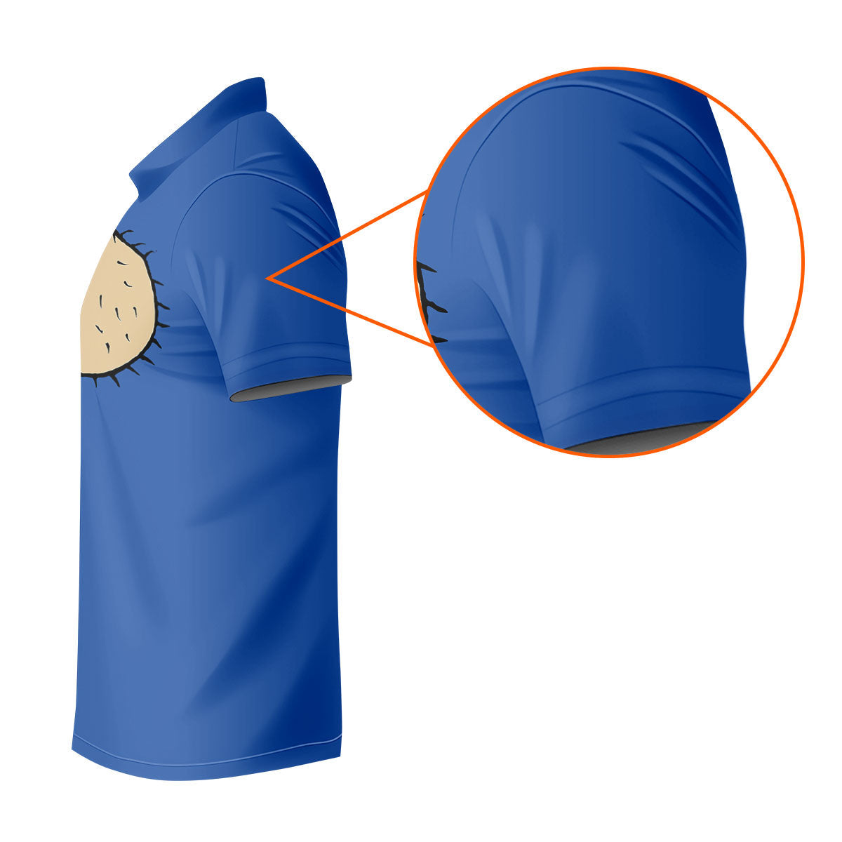 Blue Funny Dickhead Faux Chest Golf Shirt, Men's Polo Shirts, Polo Shirts For Men