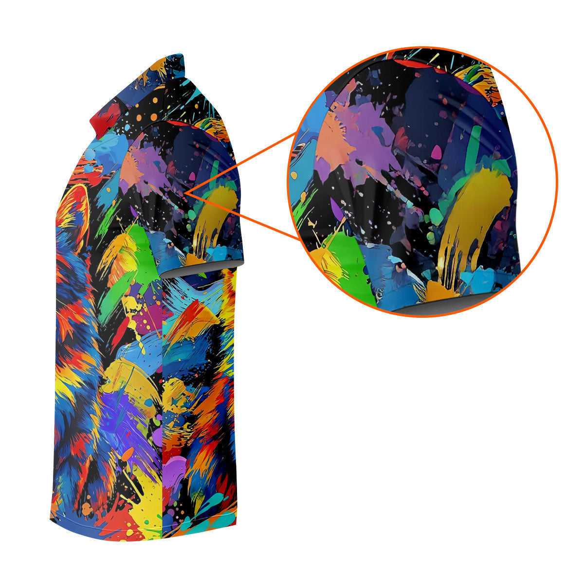 Colorful Cat Sunglasses Paint Splash Golf Shirt, Women's Golf Tops, Performance Golf Shirt