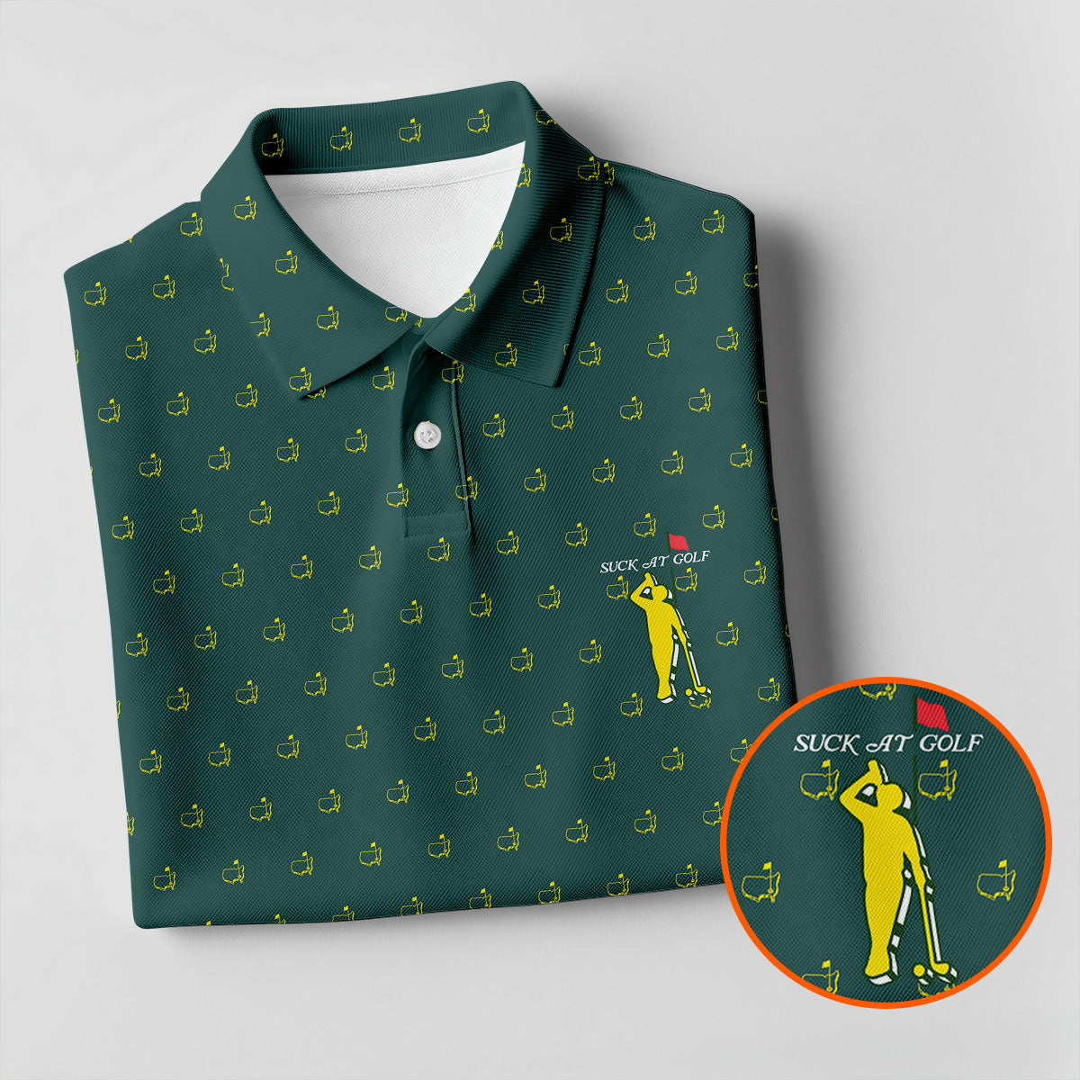Suck At Golf Augusta Golf Tournament Golf Tops For Men, Men's Golf Shirt, Golf Gift For Men