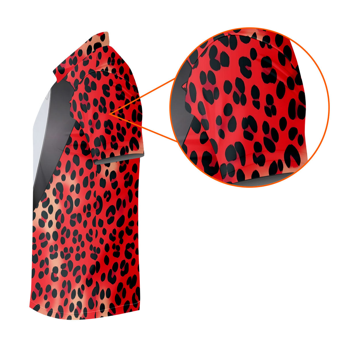 Red Leopard Funny Costume Hawaiian Golf Shirt, Polo Shirtor Men, Golf Shirts For Men