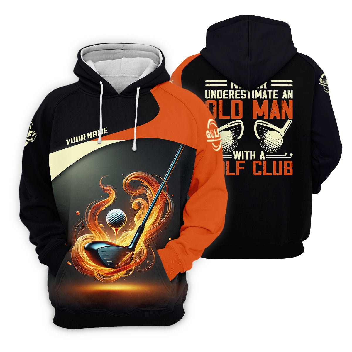 Never Underestimate An Old Man With A Golf Club Custom Funny Golf Polo ShirtChristmas Golf Gift