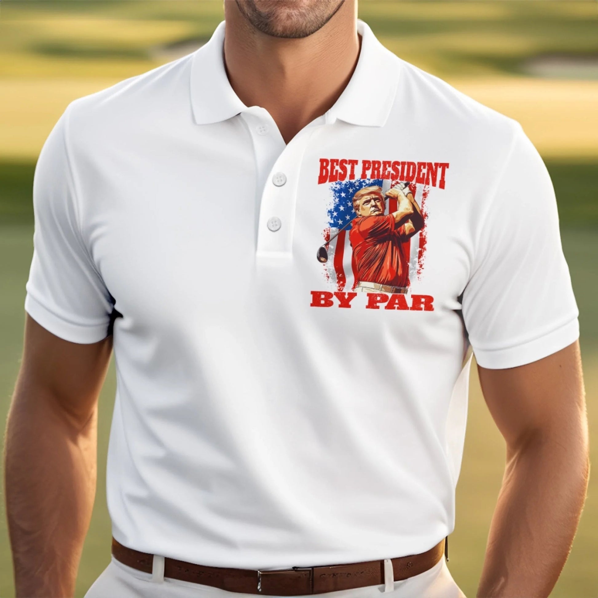 The Champion Who Never Backed Down Polo ShirtUS Patriotic Pride Men's Golf Polo ShirtPatriotic Golf Shirt