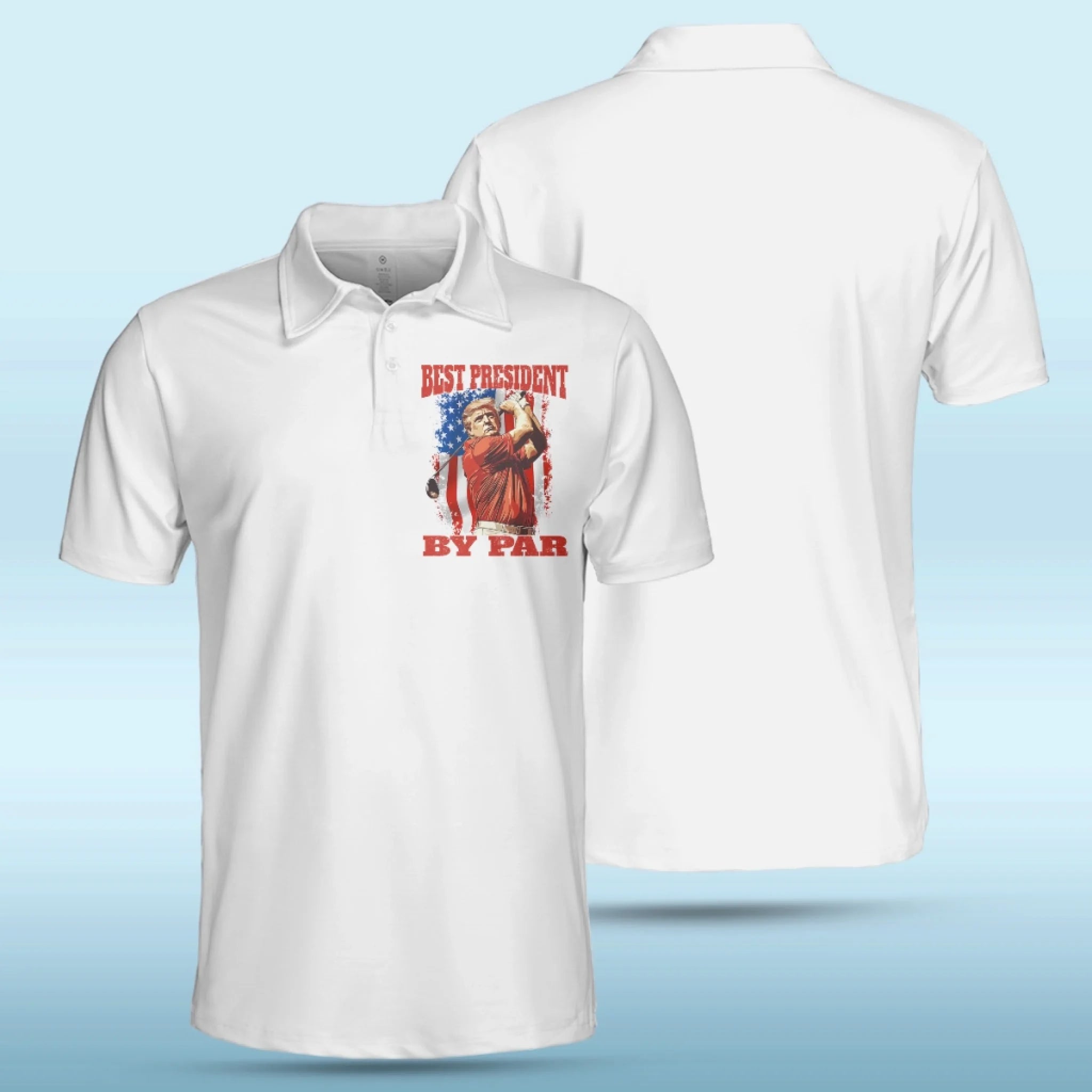 The Champion Who Never Backed Down Polo ShirtUS Patriotic Pride Men's Golf Polo ShirtPatriotic Golf Shirt