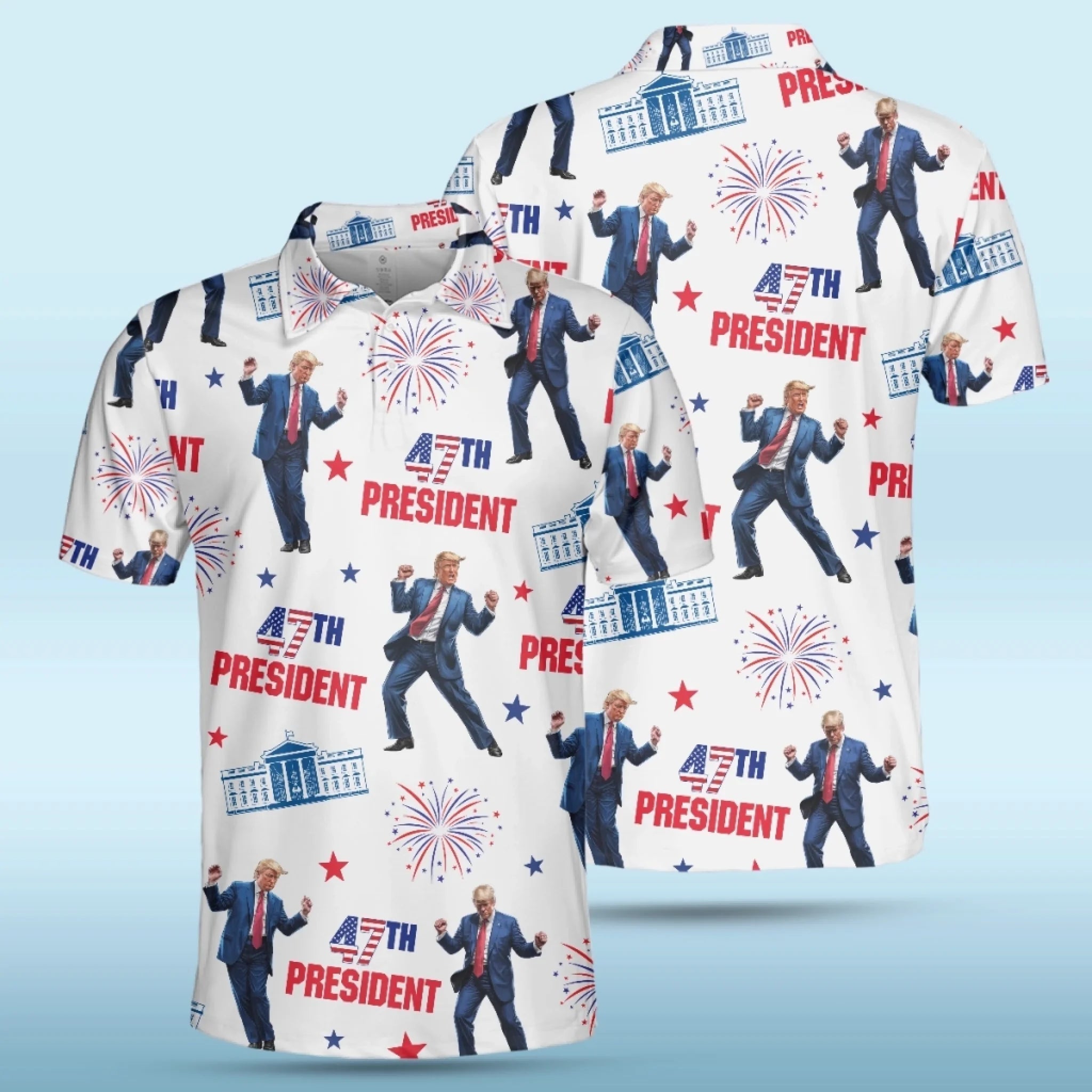 Winners Donâ€™t Miss Putts Or Elections Polo ShirtUS Patriotic Pride Men's Golf Polo ShirtPatriotic Golf Shirt