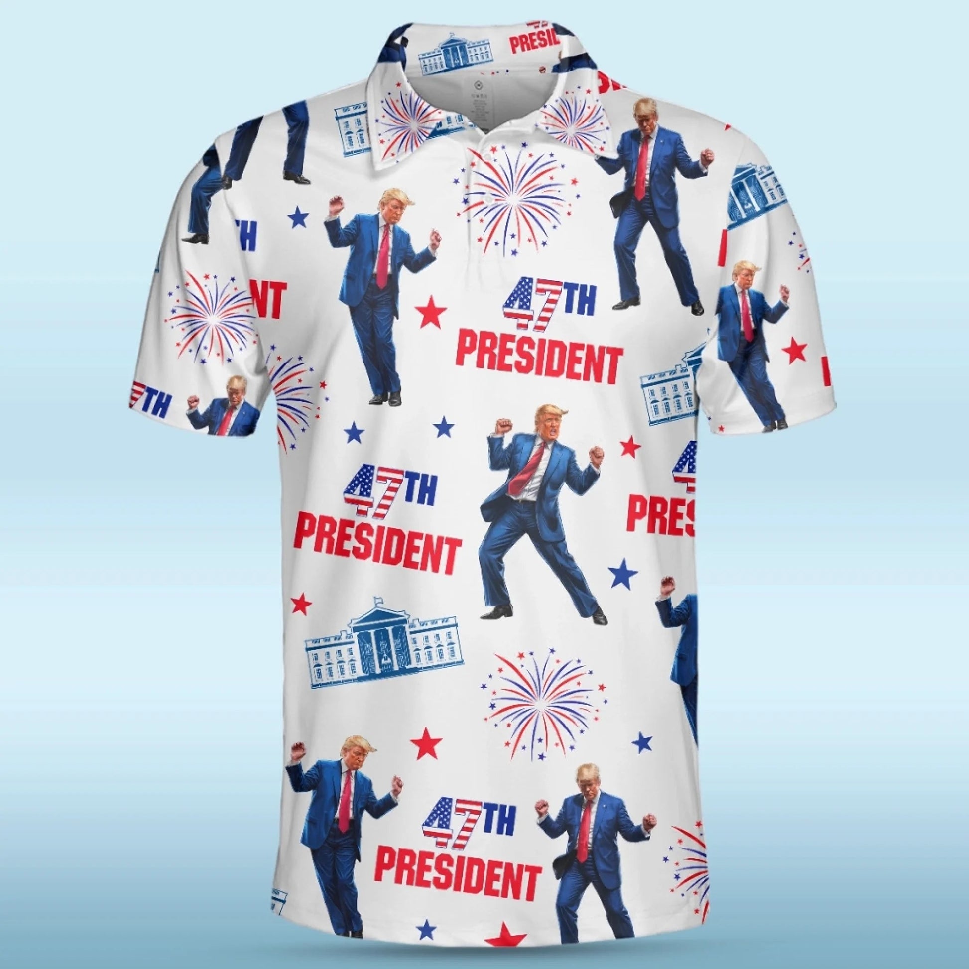 Winners Donâ€™t Miss Putts Or Elections Polo ShirtUS Patriotic Pride Men's Golf Polo ShirtPatriotic Golf Shirt