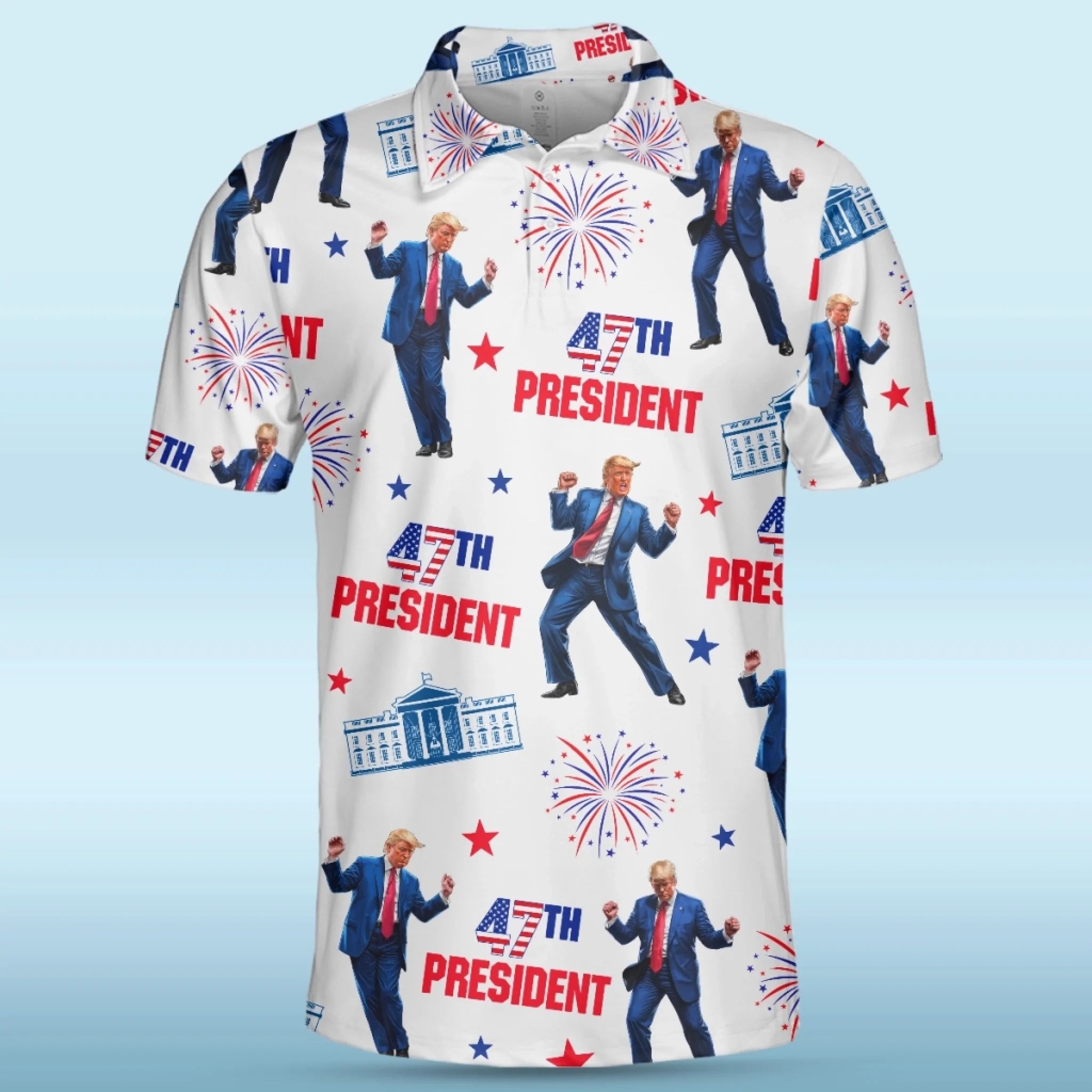 Winners Donâ€™t Miss Putts Or Elections Polo ShirtUS Patriotic Pride Men's Golf Polo ShirtPatriotic Golf Shirt