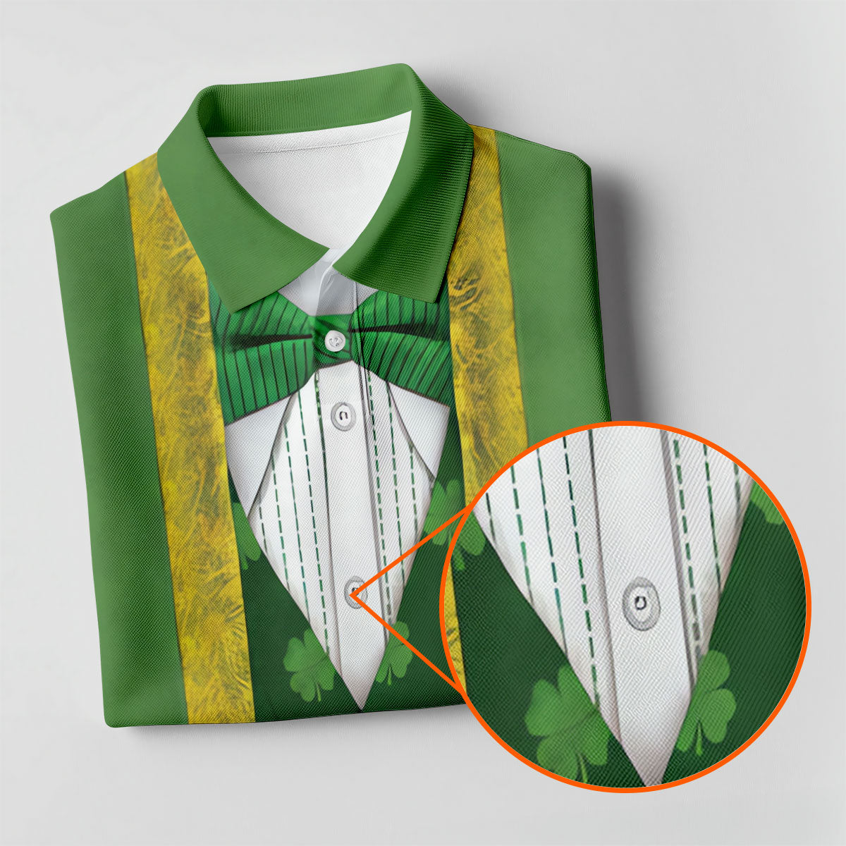 St Patrick's Day Leprechaun Costume Print Golf Tops For Men, Polo ShirtFor Men, Golf Shirts For Men