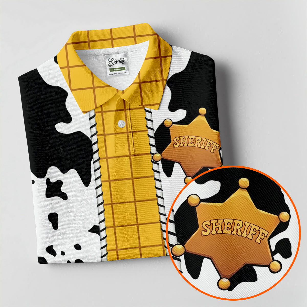 Cowboy Toy Hawaiian Golf Shirt, Cartoon Style Women's Golf Tops, Ladies Golf Shirts