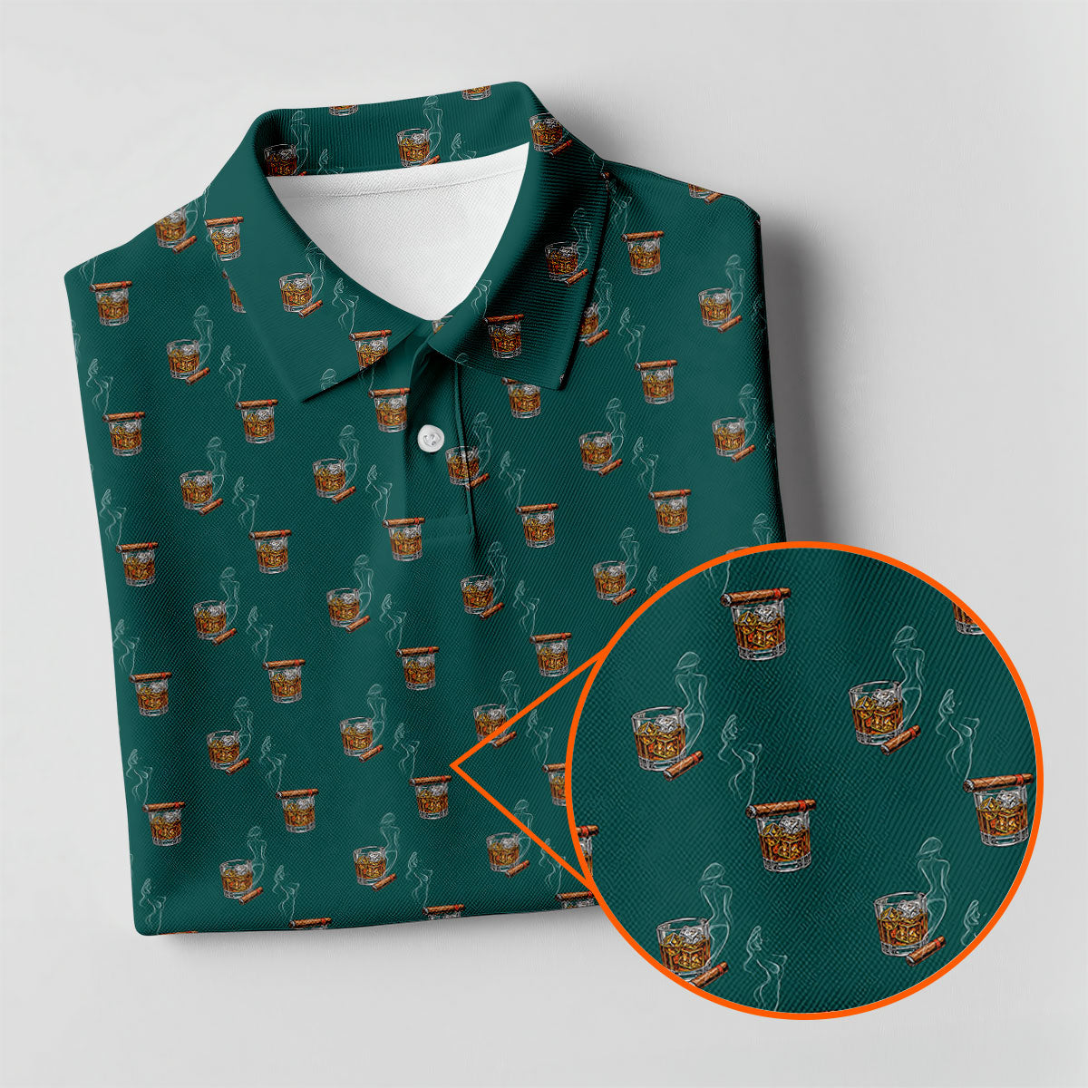 Smoke Whiskey Green Golf Shirt, Golf Whiskey Women's Polo Shirt, Ladies Golf Shirts