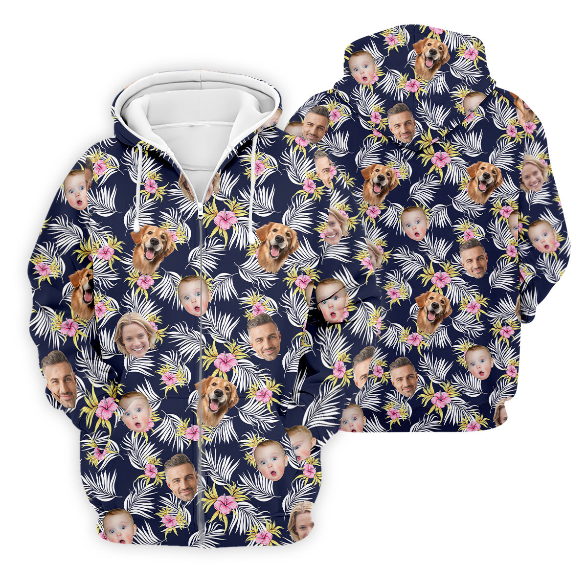 Hawaiian Golf Shirts, Floral Seamless Pattern, Hawaiian Shirts With Faces, Mens Tropical Shirts