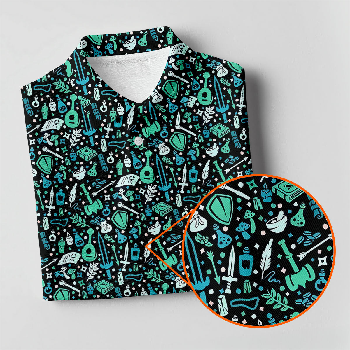 Mystic Items Dragon Game Golf Tops For Men, Polo ShirtFor Men, Golf Shirts For Men