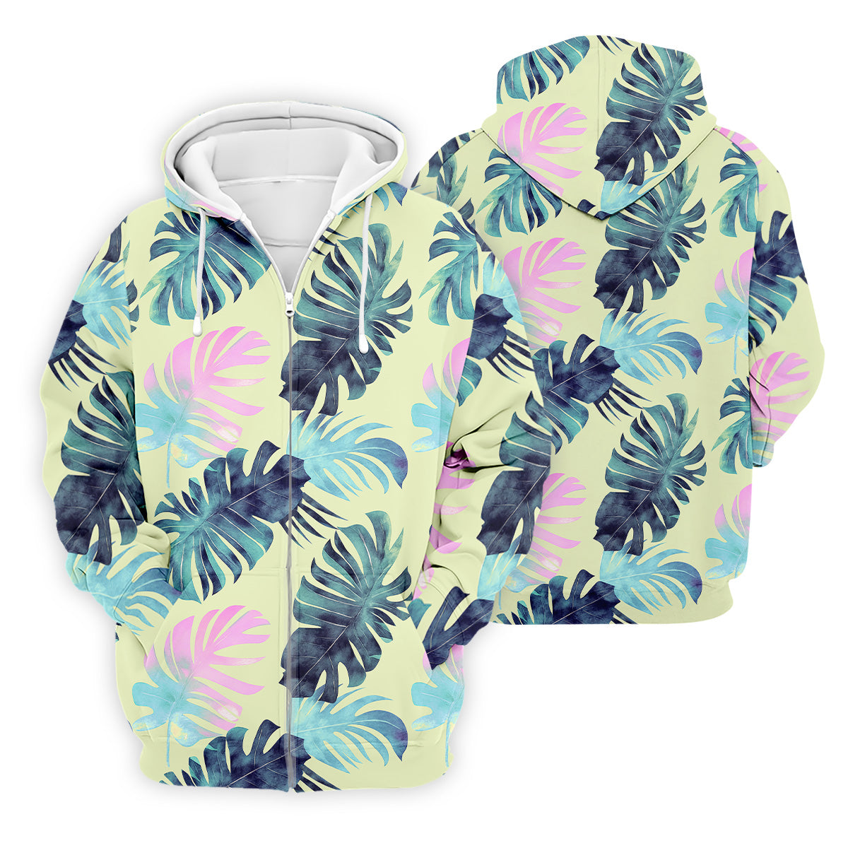 Tropical Palm Leaves Golf Tops For Men, Mens Golf Polo Shirt Unique Gift For Golfer, Golfing Apparel