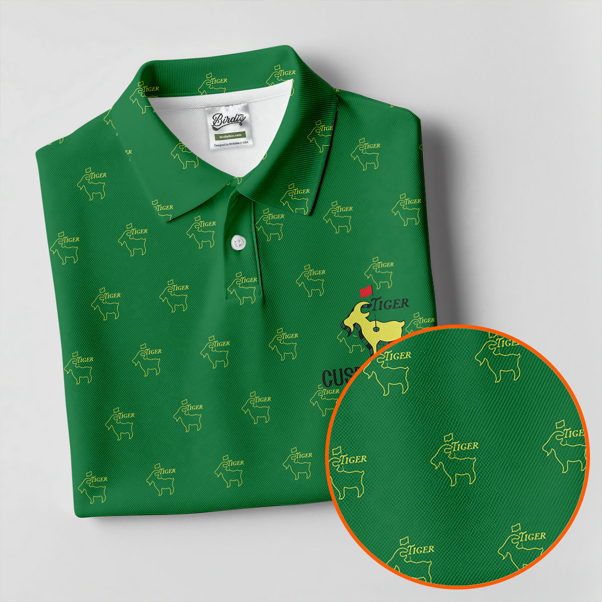 Tiger Goat Golf Tournament Golf Shirt, Golf Tops For Men, Golf Shirts For Men