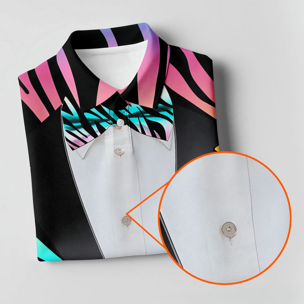 Colorful Zebra Funny Costume Hawaiian Golf Shirt, Polo Shirtor Men, Golf Shirts For Men