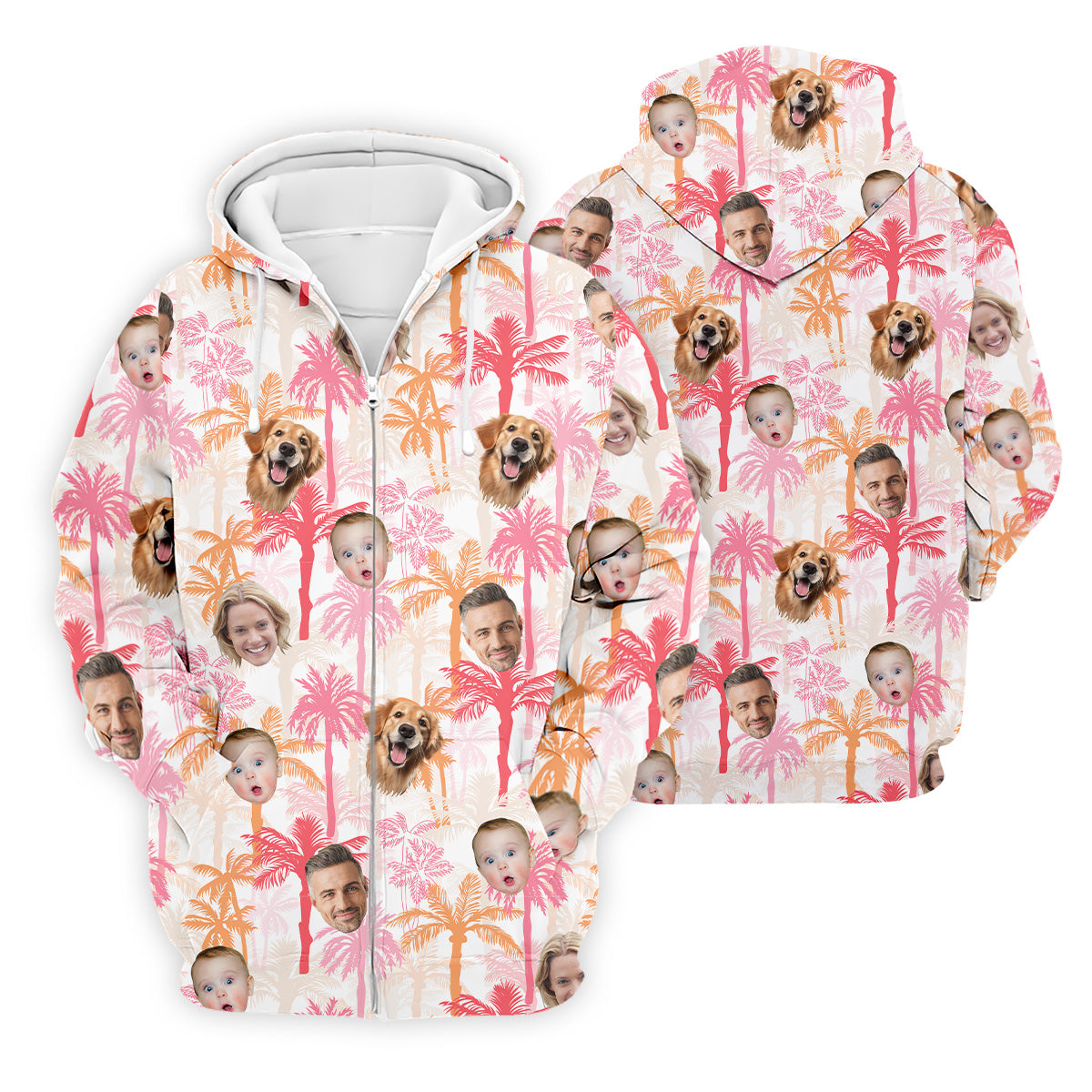 Seamless Pattern, Men Palm Tree Shirt, Pink Golf Shirt, Hawaiian Shirts With Faces, Great Golf Gifts For Guys