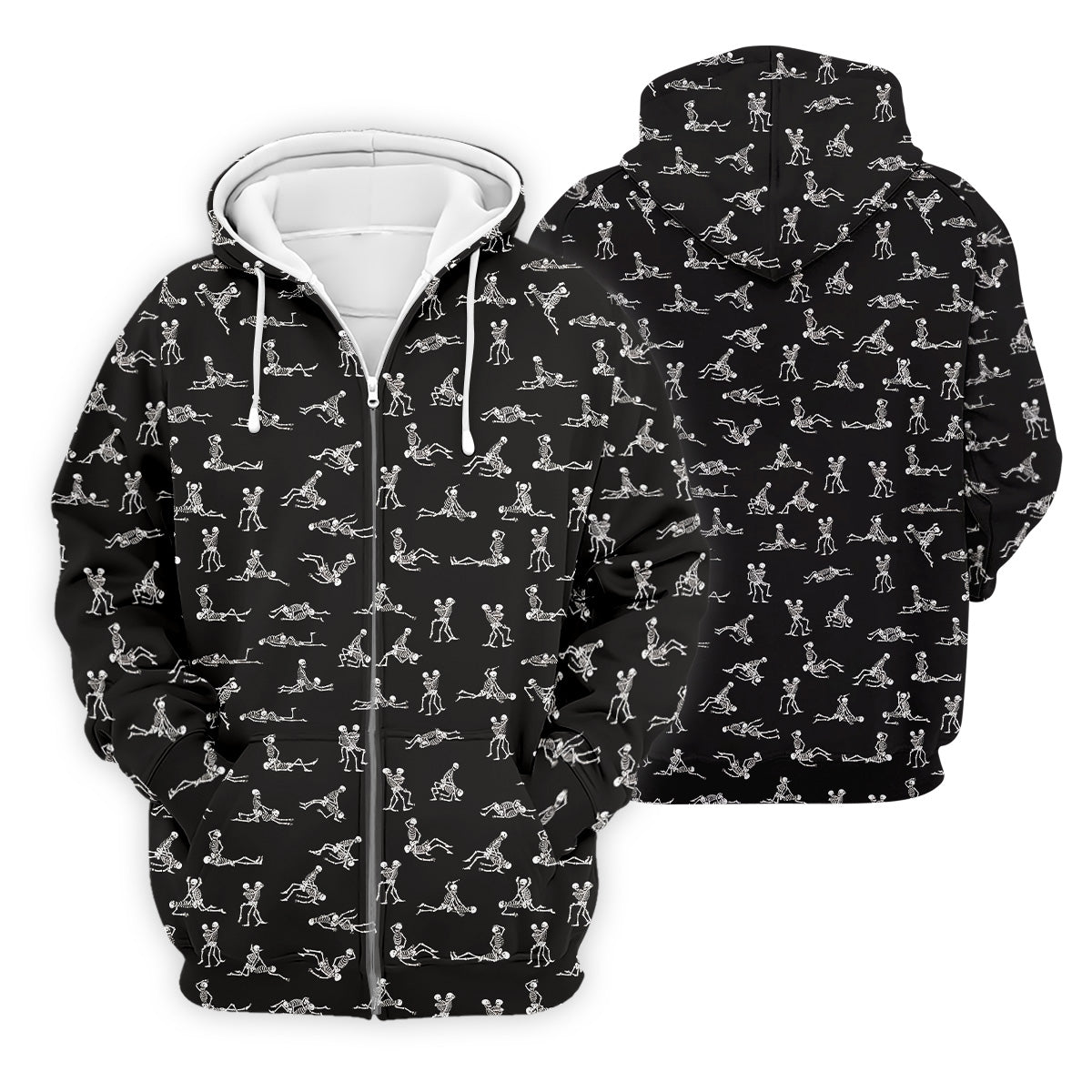 Funny Skeleton Couple Golf Shirt, Halloween Gift Idea, Fun Golf Shirts For Men, Unique Gift For Golfer