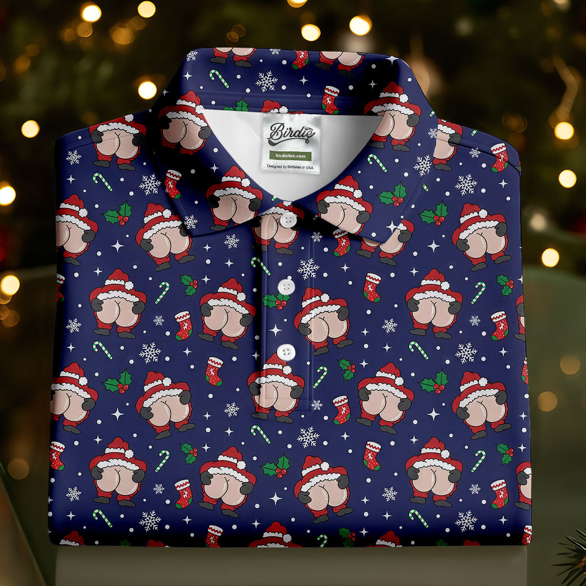Funny Santa Christmas Women Golf Top, Christmas Golf Shirt, Ladies Golf Shirts, Golfing Apparel