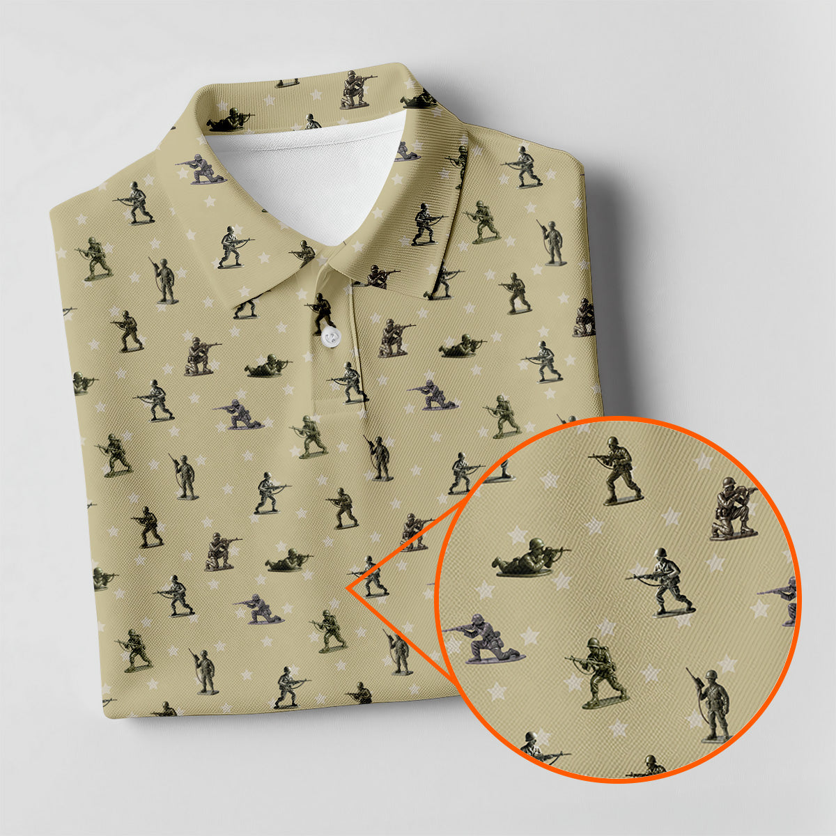 Veteran Khaki Golf Tops For Men, Polo ShirtFor Men, Gift For Veteran, Veterans Day Gift