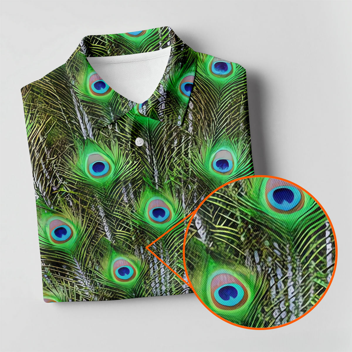 The Peacock Unique Golf Shirt, Golf Tops For Men, Golf Shirts For Men, Polo ShirtFor Men